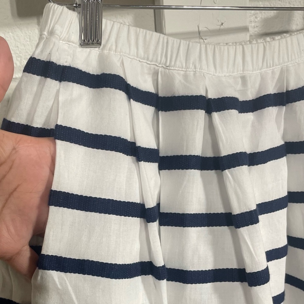 J.Crew Mini Skirt In Nautical Navy Stripe Sz 2 - Picture 4 of 6